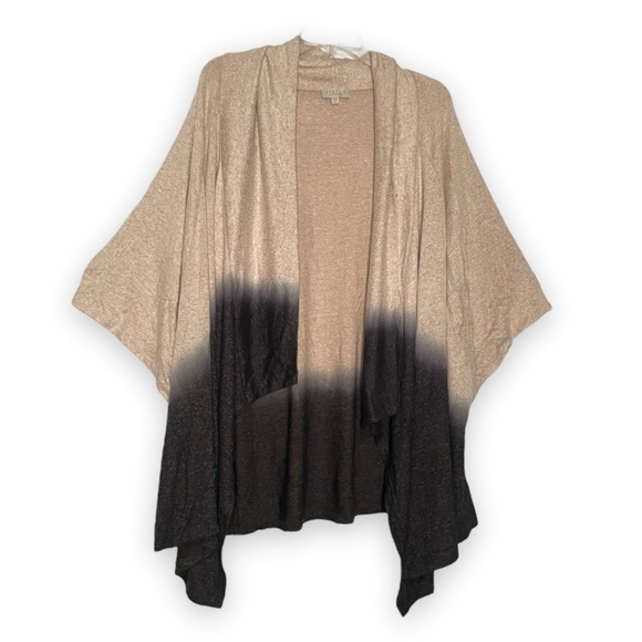 Status by Chenault Kimono Sweater Dip Dye Ombre Waterfall Duster Open Front - Picture 5 of 5